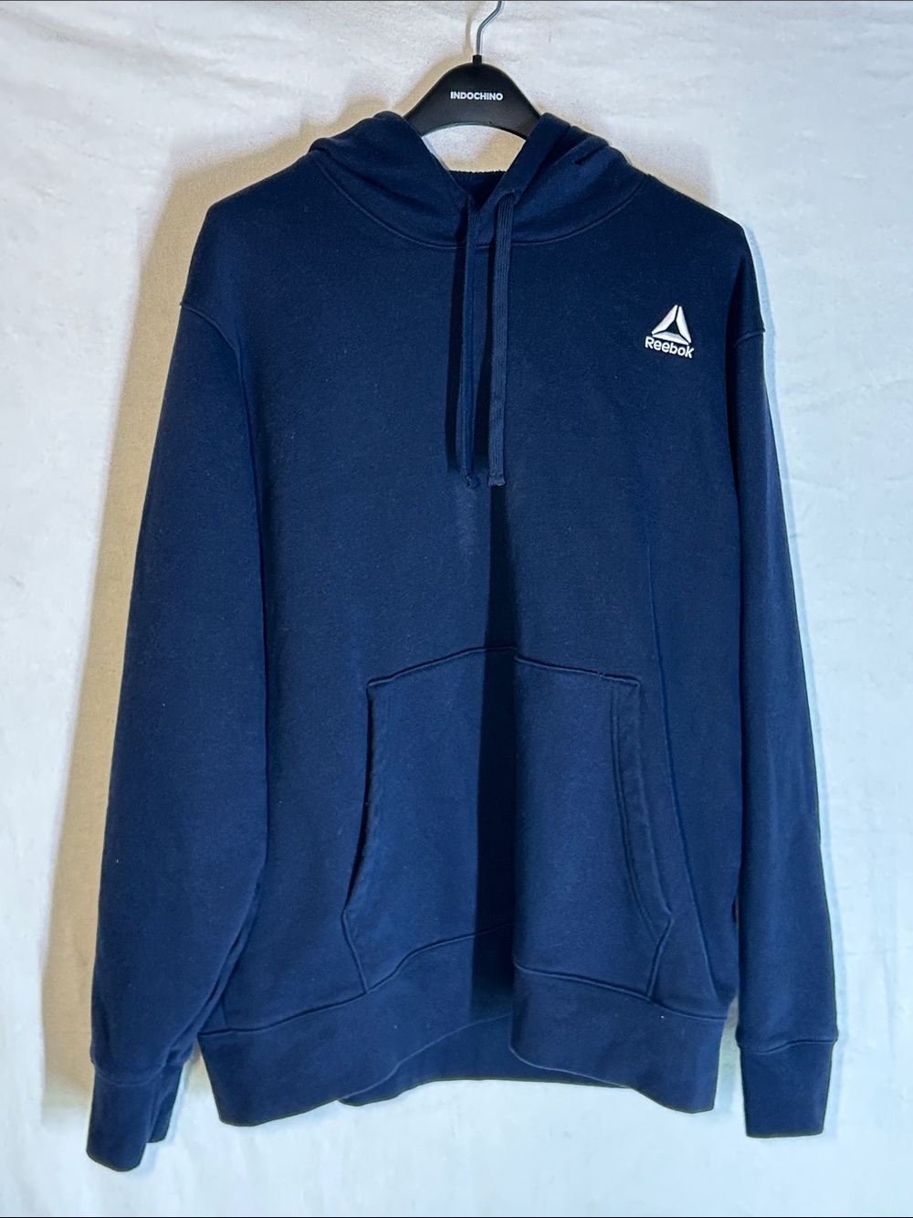 Reebok Navy Blue Hooded Sweatshirt with Logo